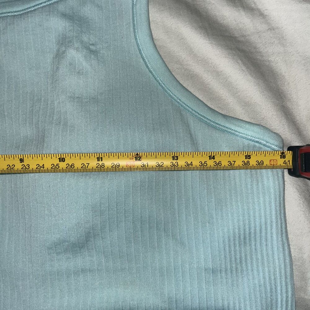 Lululemon Ebb to Street Cropped Racerback Tank Light Support Blue Women’s 10 - Picture 2 of 10
